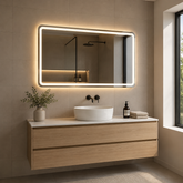 Oglinda LED 90X60cm Touch, Dezaburire, 3 Culori Luminoase, Iluminare Fata-Spate