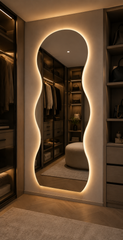 Oglinda LED Premium 70x160cm Buton Touch, 3 Culori Luminoase