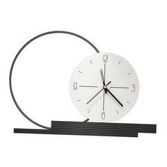 Aplica LED cu Ceas Viena 50cm Negru + Alb