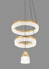 Pendul LED 32cm 43W Stace 3 Tipuri de Lumini Auriu