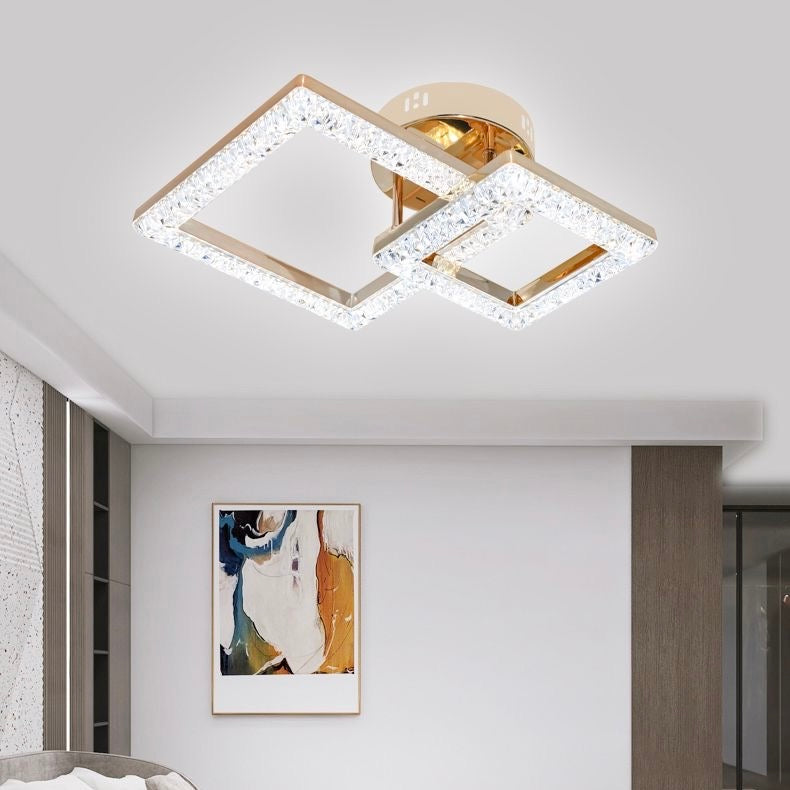 Lustra LED cu Telecomanda Elsabe 3 Tipuri de Lumini 50W Auriu