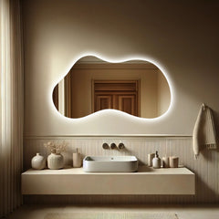 Oglinda LED Mega Cloud 140x80cm Touch 3 Culori Luminoase