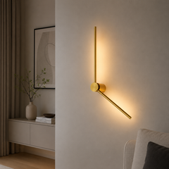 Aplica LED Reglabila 60+44cm 12W Urban 3 Tipuri de Lumini Auriu
