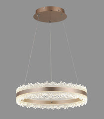 Pendul LED Diametru 50cm 144W Trinity Telecomanda 3 Tipuri de Lumini Maro