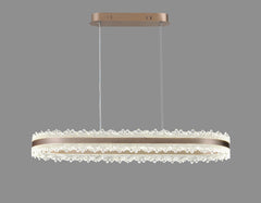 Pendul LED Diametru 90x30cm 200W Trinity Telecomanda 3 Tipuri de Lumini Maro