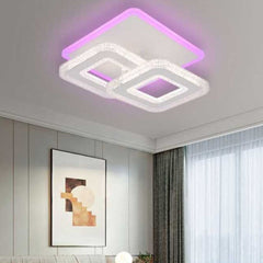 Lustra LED cu Telecomanda Safir 3 Tipuri de Lumini RGB 42W Alb