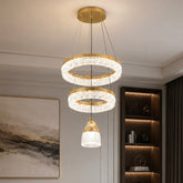 Pendul LED 32cm 43W Stace 3 Tipuri de Lumini Auriu