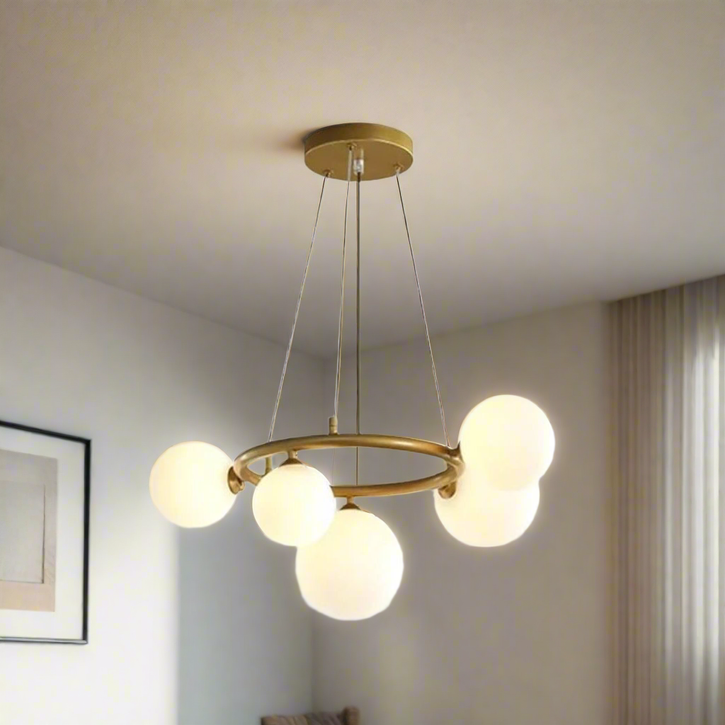 Pendul Jolie Reglabil 5xG9 Diametru 60cm Auriu