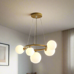 Pendul Jolie Reglabil 5xG9 Diametru 60cm Auriu
