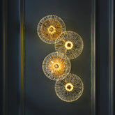 Aplica Crystal LED 62cm Lumina Calda 15W Auriu