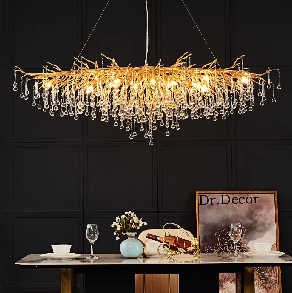 Candelabru Leon 120x55cm 10xE14 Auriu