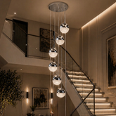 Pendul LED Diametru 30cm 120W cu Telecomanda Crystal 3 Tipuri de Lumini Argintiu