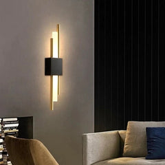 Aplica LED 40cm 20W Urban 3 Tipuri de Lumini Negru + Auriu