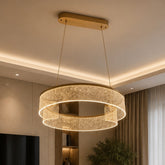 Pendul LED 40cm 40W Grave 3 Tipuri de Lumini Auriu