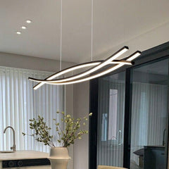 Pendul LED 80W 120cm cu Telecomanda Urban 3 Tipuri de Lumini Negru