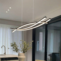 Pendul LED 80W 120cm cu Telecomanda Urban 3 Tipuri de Lumini Negru