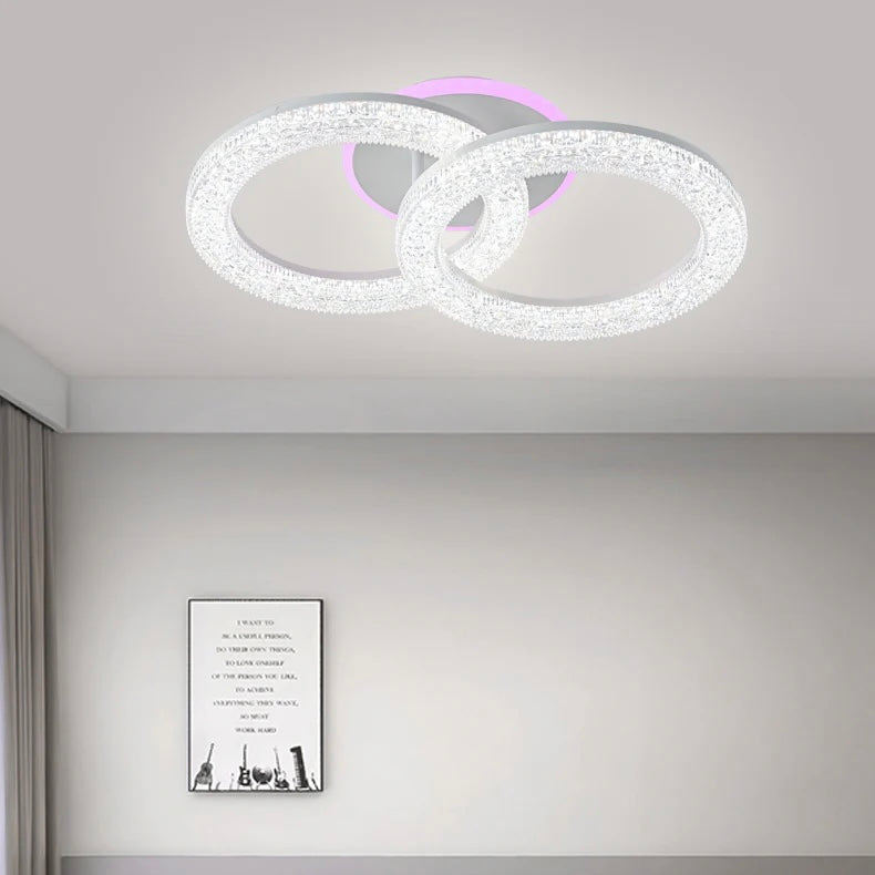Lustra LED RGB 44W cu Telecomanda Safir 3 Tipuri de Lumini Alb