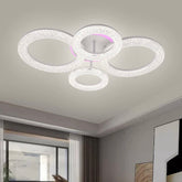 Lustra LED RGB 65W cu Telecomanda Safir 3 Tipuri de Lumini Alb