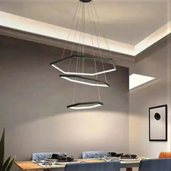 Pendul LED Diametru 80 + 60 + 40cm 160W Urban Lumina Neutra Negru