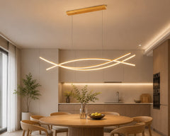 Pendul LED 120cm cu Telecomanda 3 Tipuri de Lumini Auriu