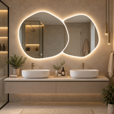 Oglinda LED Premium 140x80cm Touch, 3 Culori Luminoase – Sticla Premium 5 mm