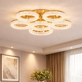 Lustra LED Scarlet 120W cu Telecomanda 3 Tipuri de Lumini Auriu