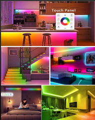 KIT Banda LED RGB 24V 14.4W/m, 10m/rola, Transformator 200W, Controller