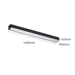 Banda LED 20W Lumina Calda Sina Magnetica Aplicata Negru