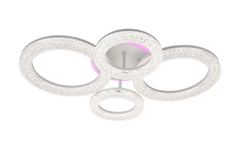 Lustra LED RGB 65W cu Telecomanda Safir 3 Tipuri de Lumini Alb