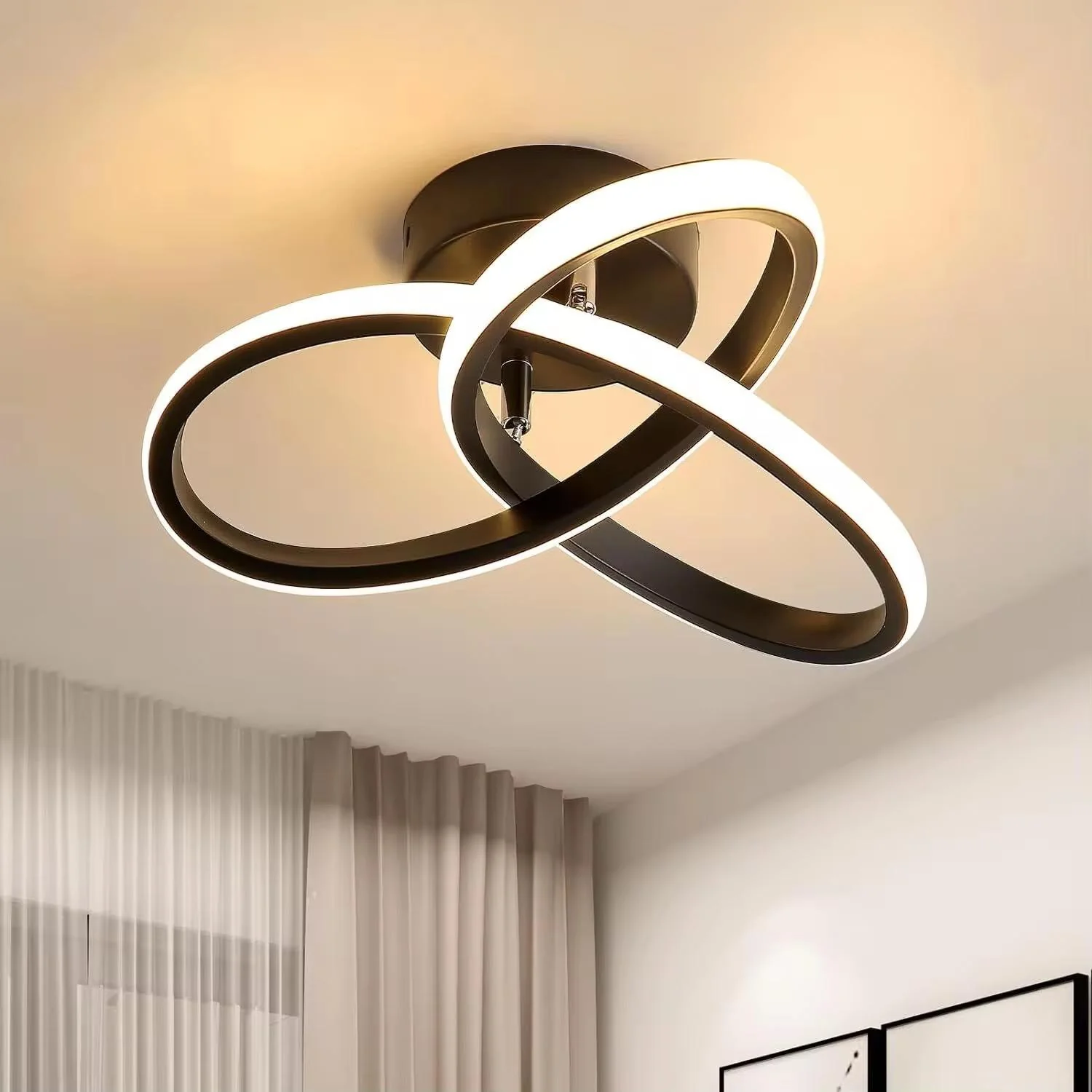 Lustra LED 33W Urban 3 Tipuri de Lumini Negru