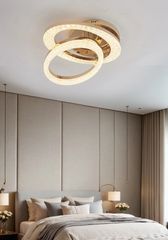 Lustra LED 96W cu Telecomanda Safir 3 Tipuri de Lumini Auriu