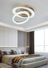 Lustra LED 96W cu Telecomanda Safir 3 Tipuri de Lumini Auriu
