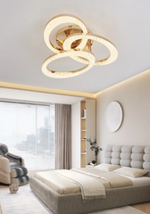 Lustra LED 144W cu Telecomanda Safir 3 Tipuri de Lumini Auriu