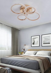 Lustra LED 80W cu Telecomanda Elixir 3 Tipuri de Lumini Auriu
