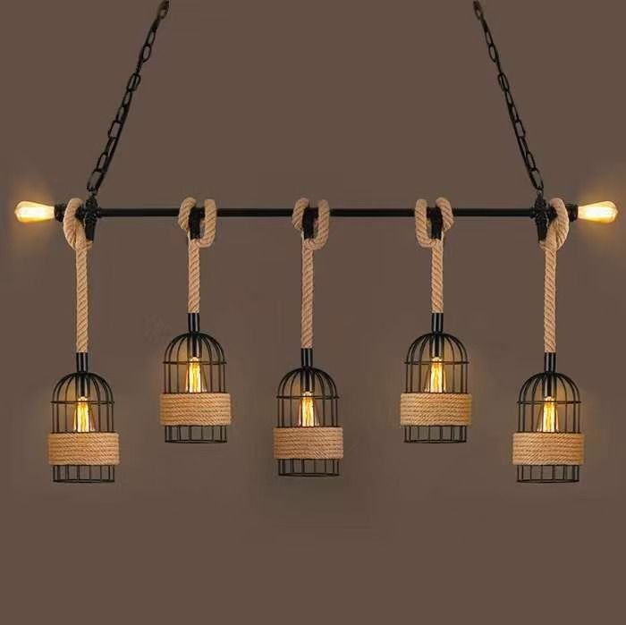 Pendul Rustic Eagle 7xE27 Reglabil 100cm
