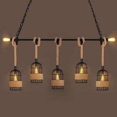 Pendul Rustic Eagle 7xE27 Reglabil 100cm