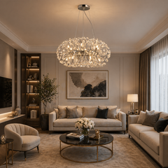Candelabru Comet Oval Diametru 40cm Argintiu