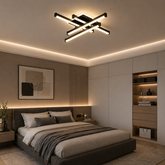 Lustra LED cu Telecomanda Zang 3 Tipuri de Lumini 90W Negru