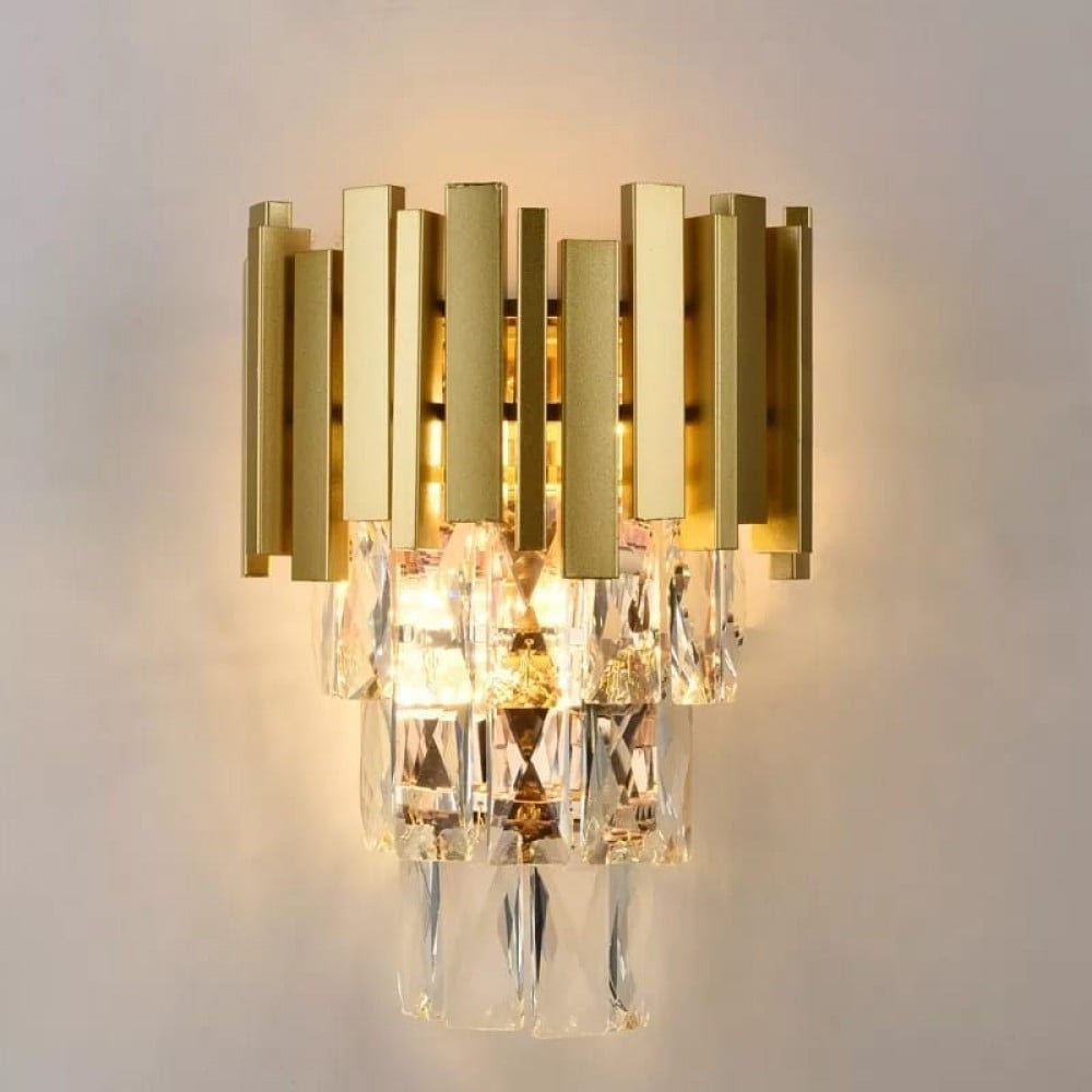 Aplica Cristal Lauren 2xE27 Auriu