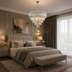 Candelabru Kimberly Diametru 40cm Argintiu