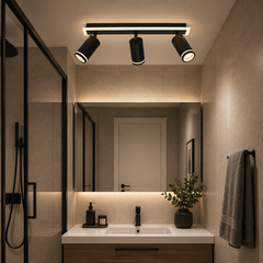 Lustra LED 64W Urban 3 Tipuri de Lumini Negru