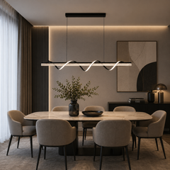 Pendul LED 80cm 94W cu Telecomanda Trinity 3 Tipuri de Lumini Negru