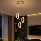 Pendul LED 30W cu Telecomanda Urban 3 Tipuri de Lumini Auriu