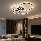 Lustra LED cu Telecomanda Azele 3 Tipuri de Lumini 360W Negru
