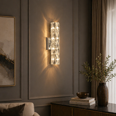 Aplica Crystal LED 40cm 3 Tipuri de Lumini 40W Argintiu