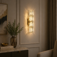 Aplica Crystal LED 40cm 3 Tipuri de Lumini 40W Auriu