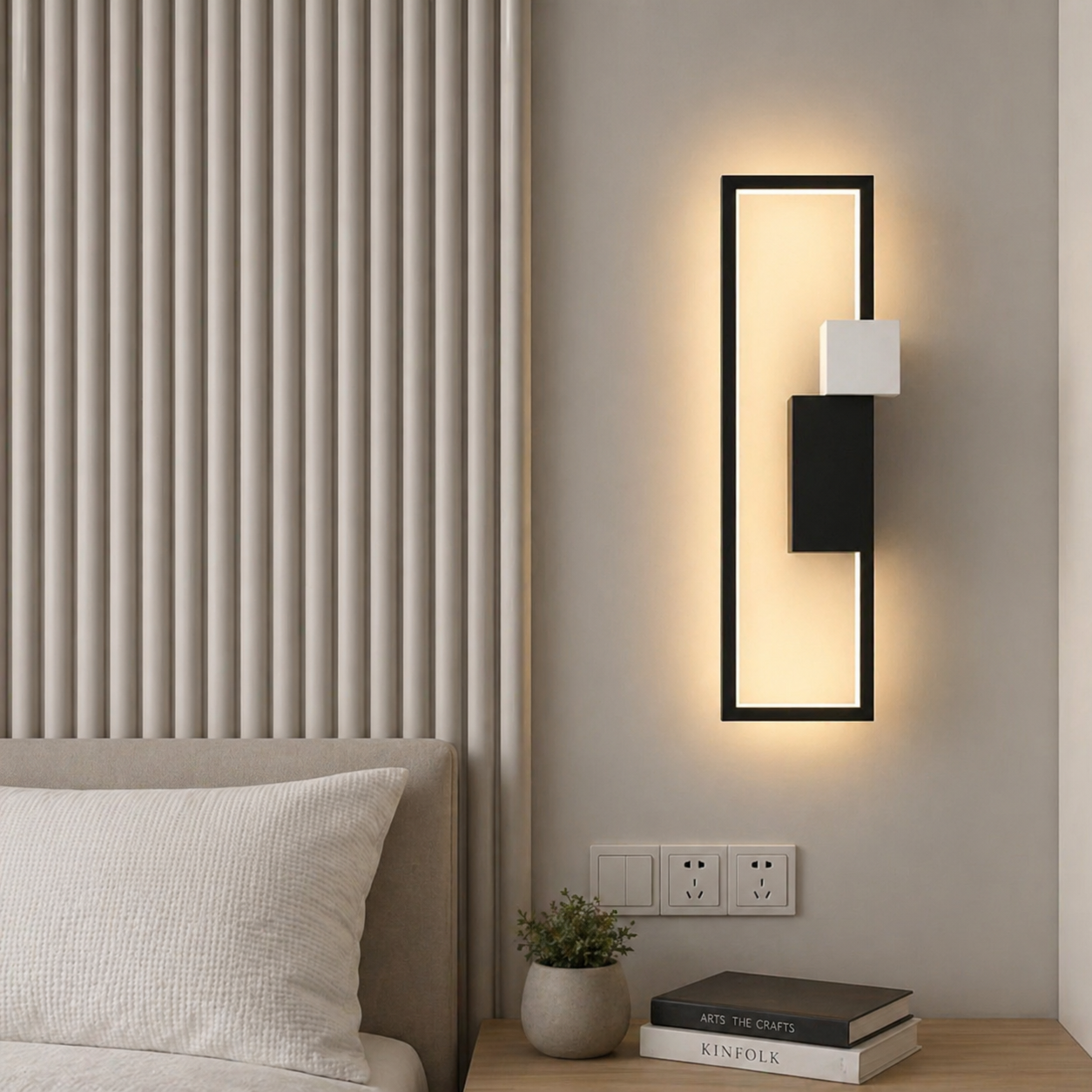 Aplica LED 40cm 27W Urban 3 Tipuri de Lumini Negru + Alb