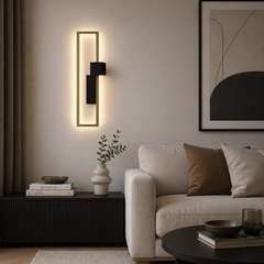 Aplica LED 40cm 27W Urban 3 Tipuri de Lumini Negru + Auriu