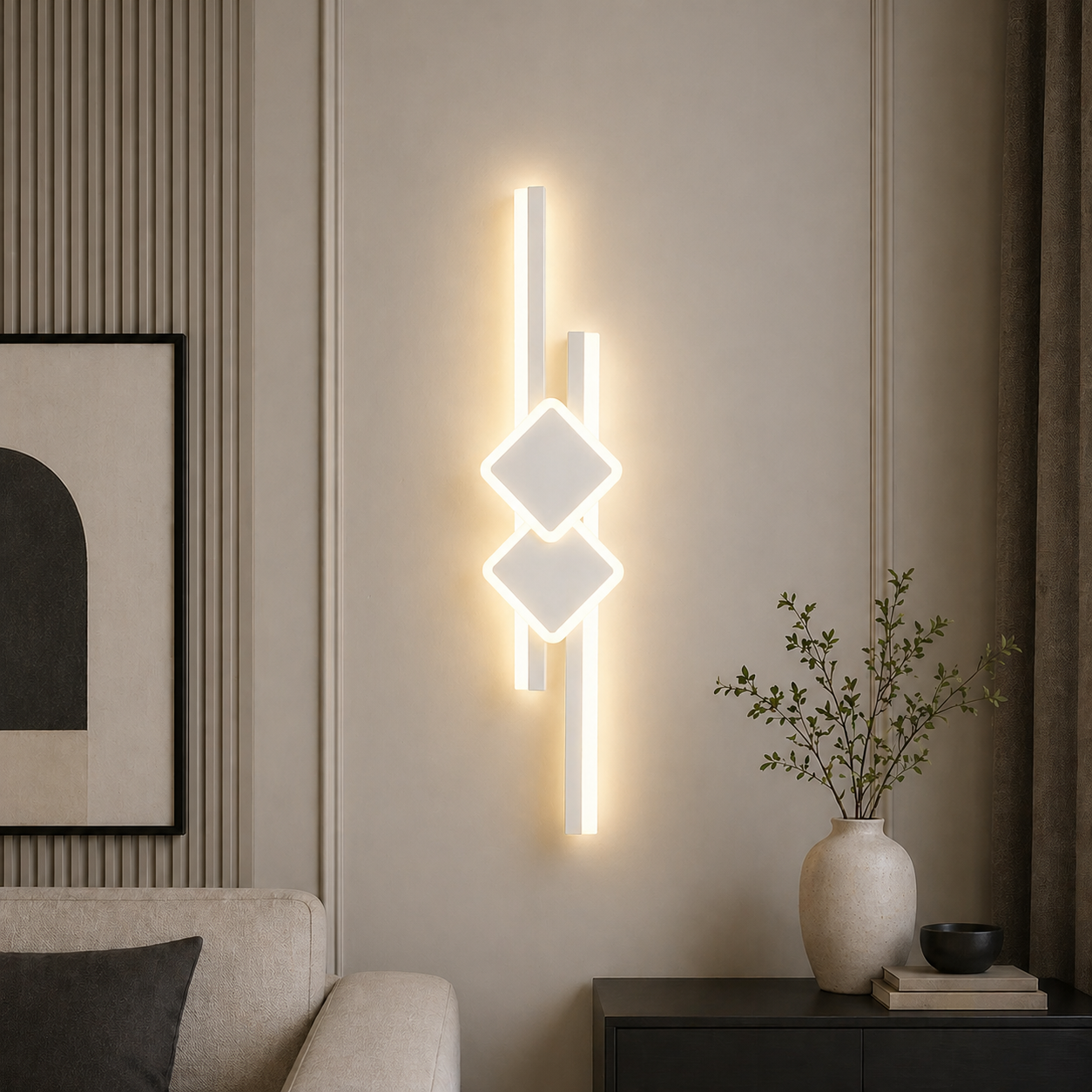 Aplica LED 65cm 32W Urban 3 Tipuri de Lumini Alb