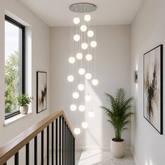 Candelabru Moon 25xE27 Diametru 60cm Argintiu